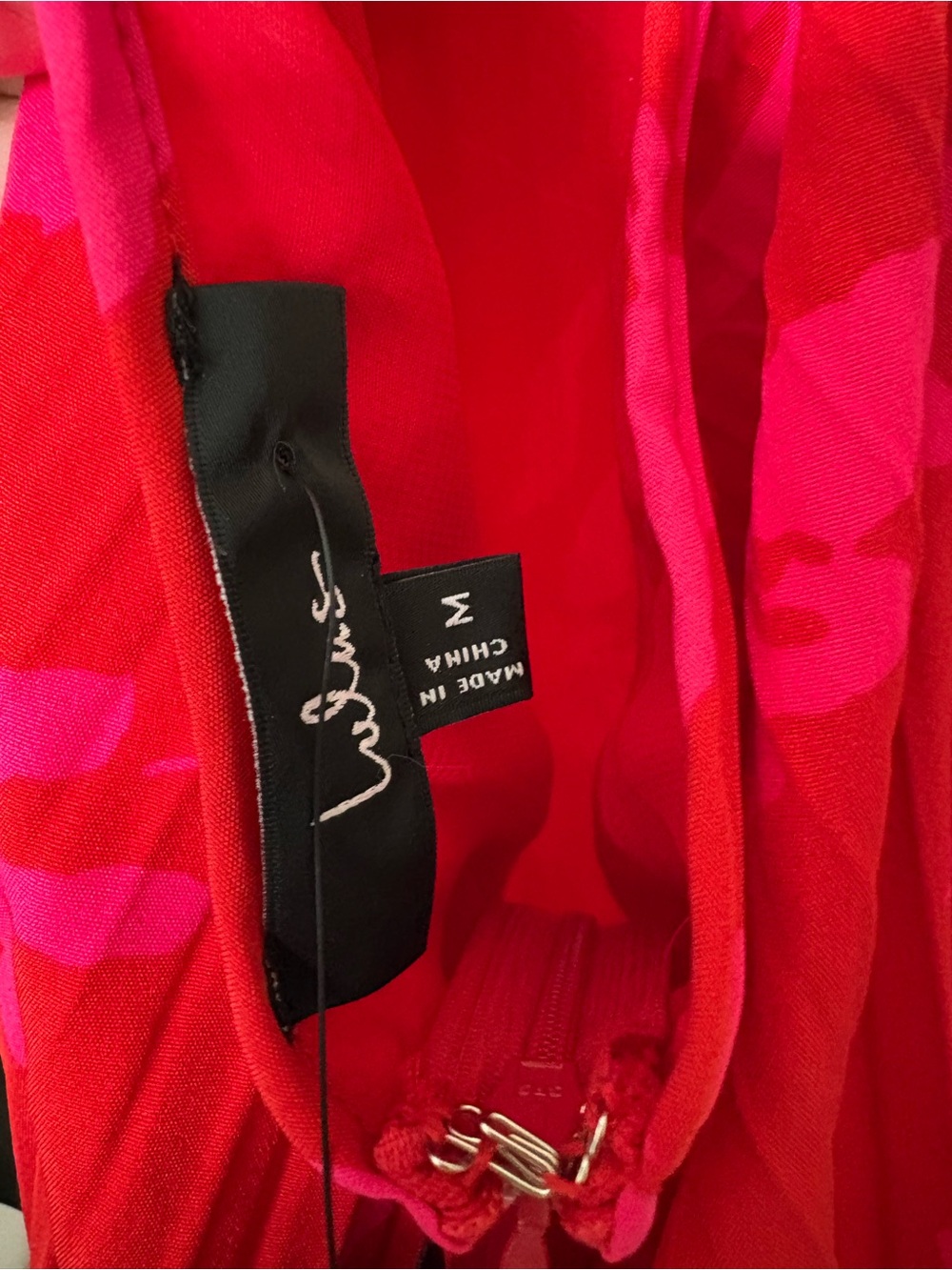Lulu's Red & Pink Floral V-Neck Spaghetti Strap Maxi Dress NWT - Picture 6 of 7
